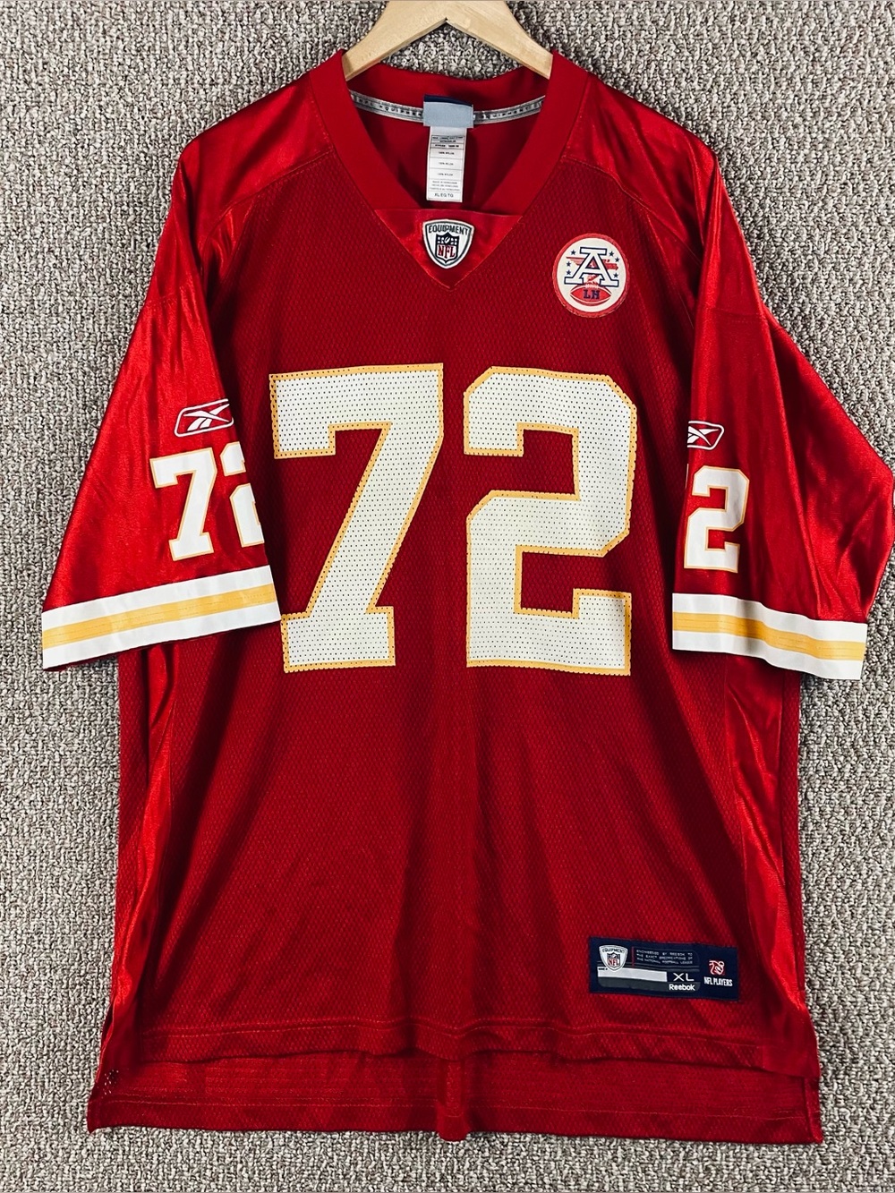 Kansas City Chiefs Jersey Mens XL Red NFL Football Dorsey 72 Reebok Authentic